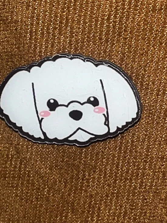 Hand Crafted Brown 9 Dog Pins Tote Bag - Casual Women's Shoulder Bag - Picture 5 of 17